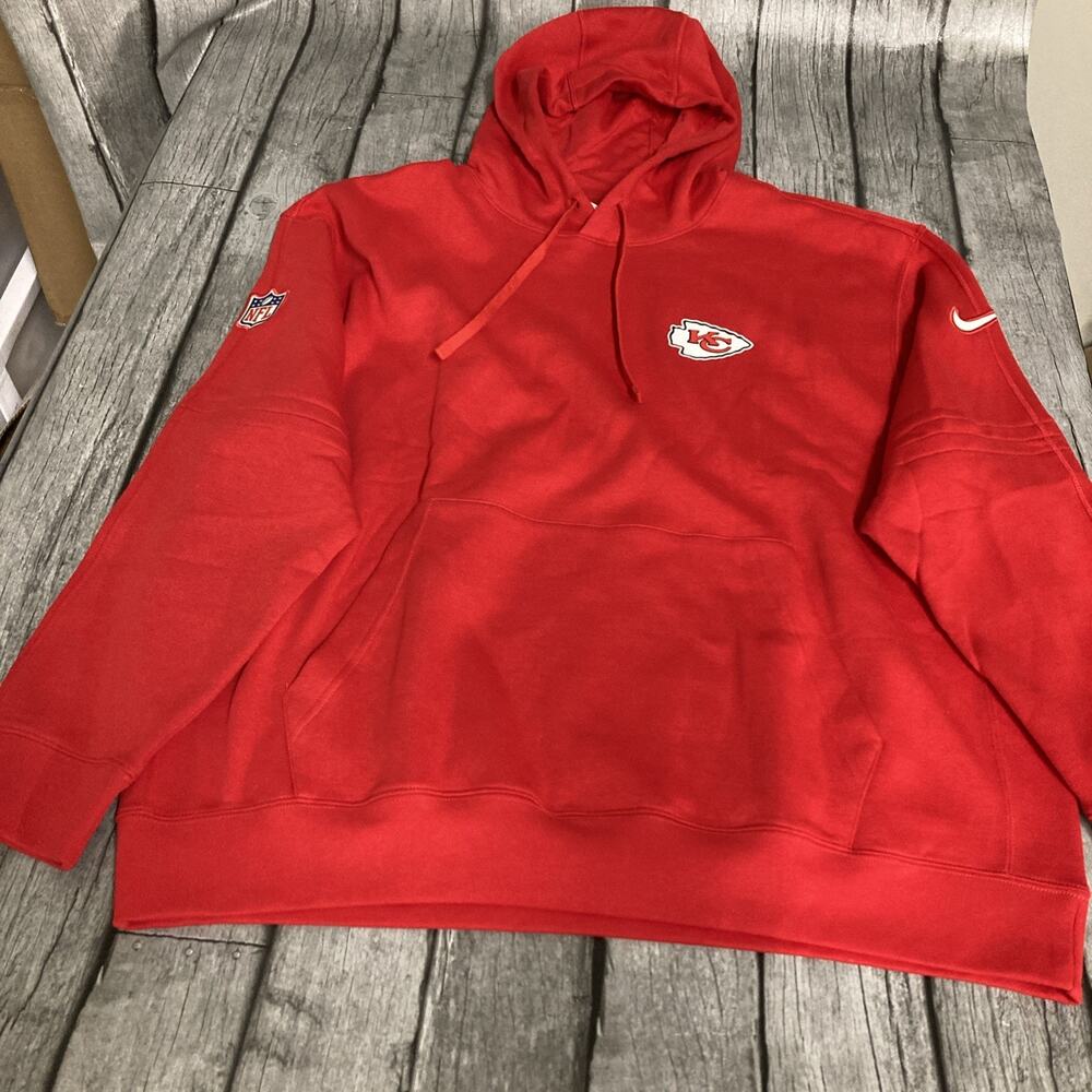 NWT Men’s Nike Kansas City Chiefs Sideline Club Hoodie XXL Red 2X Sweatshirt